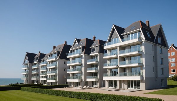 Appartements contemporains à houlgate avec vue mer imprenable